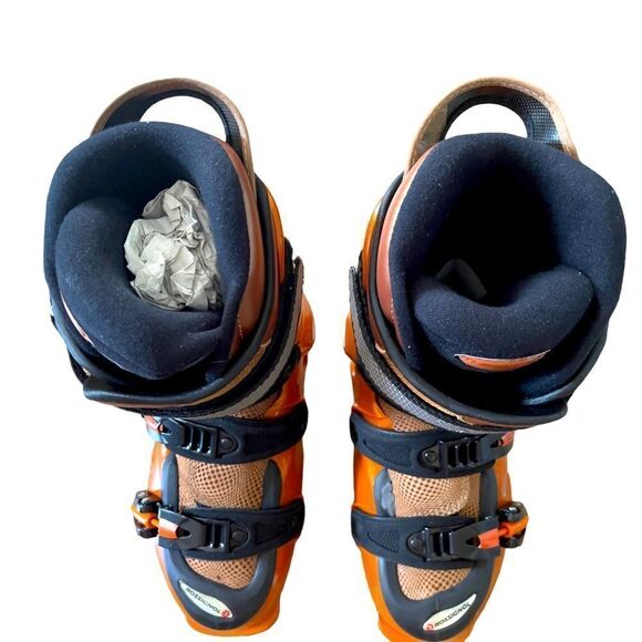 ROSSIGNOL Skiboots Orange/Leather Size 23.5 (6.5) NEW IN BOX - Picture 10 of 16